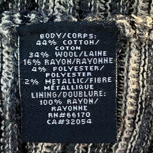 Anthropologie Knitted & Knotted Knit Dress Silver Stripe Fit Flare Lined - Picture 4 of 8